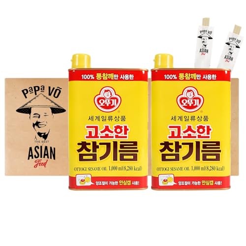 2x1Liter Sesamöl geröstet + 2 Papa Vo Stäbchen 2x1Liter Sesamöl geröstet + 2 Papa Vo Stäbchen von Papa Vo