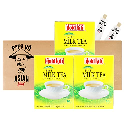 3er Pack (3x 180g) Gold Kili 3in1 Milch Tee/Milk Tea (Papa Vo®) von Papa Vo