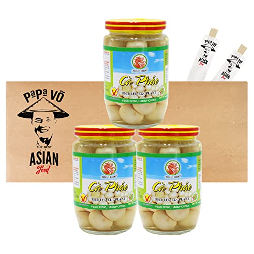 3er Pack (3x 365g(ATG248g) Ngoc Lien Ca Phao Vietnamesische eingelegte Auberginen (Papa Vo®) von Papa Vo