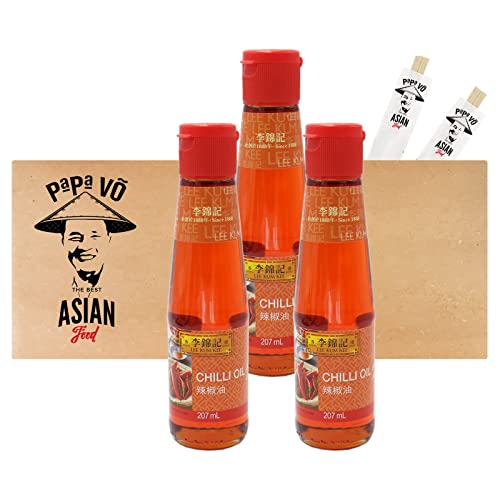 3er Pack (3x207ml) Lee Kum Kee Chiliöl (Papa Vo) von Papa Vo