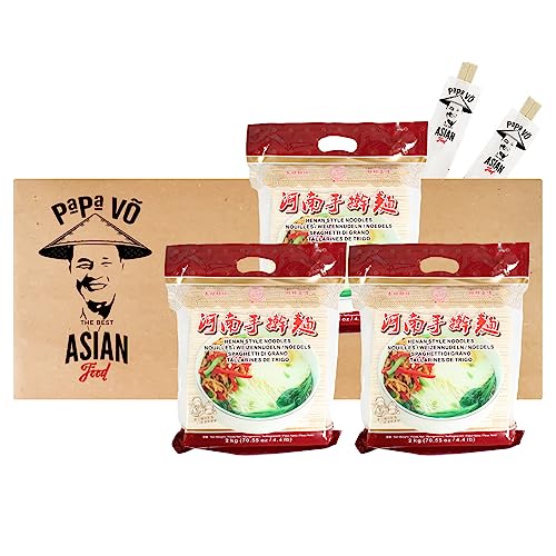 3er Pack (3x2kg) Chunsi Henan Style Weizennudeln (Papa Vo®) von Papa Vo