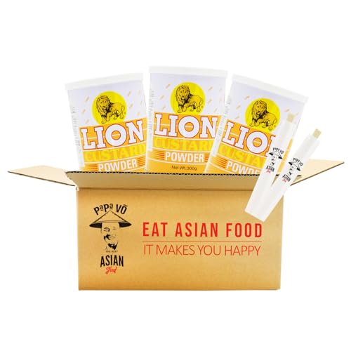 3er Pack (3x300g) Lion Custard Powder + 2 Papa Vo Essstäbchen von Papa Vo
