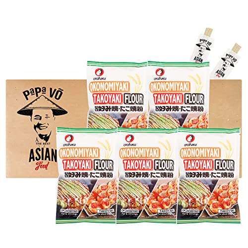 5er Pack (5x 180g) Otafuku Okonomiyaki Takoyaki Mehl (Papa Vo®) von Papa Vo