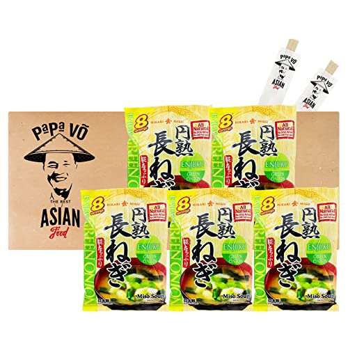 5er Pack (5x153,6g) Hikari Instant Miso Suppe mit Frühlingszwiebeln (Papa Vo®) von Papa Vo