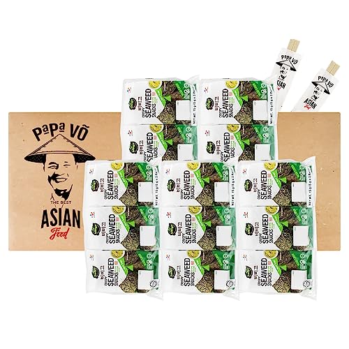 5er Pack (5x15g(3x5g)) Bibigo Seealgen Snack mit Wasabi Geschmack (Papa Vo ®) von Papa Vo
