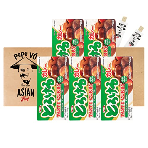 5er Pack (5x200g) S&B Tasty Curry Medium Hot (Papa Vo®) von Papa Vo