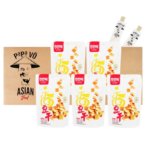 5er Pack (5x206g) Joytofu Tofu Snack Dried Bean Curd Mixed Flavour (Papa Vo®) von Papa Vo