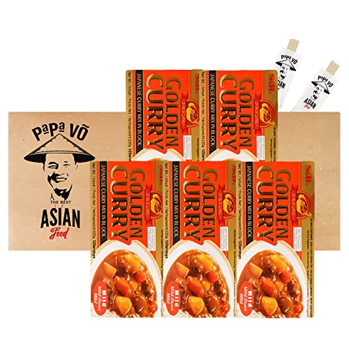 5er Pack (5x220g) S&B Golden Japanisches Curry mild (Papa Vo®) von Papa Vo