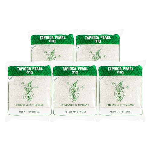 5er Pack (5x454g) Thai Dancer Kleine Tapiokaperlen für Asia Dessert (Papa Vo®) von Papa Vo