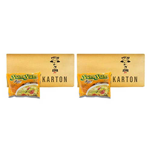 60er Pack (60x60g) Yum Yum Nudelsuppen Curry Geschmack (Papa Vo®) von Papa Vo