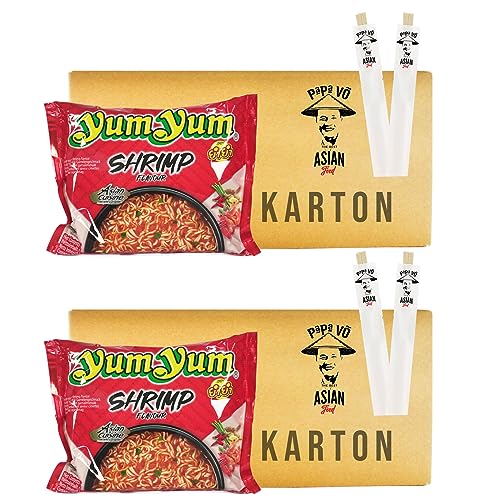 60er Pack (60x60g) Yum Yum Shrimps Geschmack Instant Nudelsuppe (Papa Vo ®) von Papa Vo