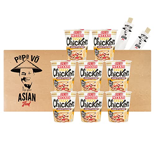 8er Pack (8x63g) Nissin Cup Nudeln Tasty Chicken (Papa Vo®) von Papa Vo