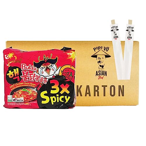 8er Pack (8x700g) Samyang Hot Chicken Ramen 3fach scharf (Papa Vo®) von Papa Vo