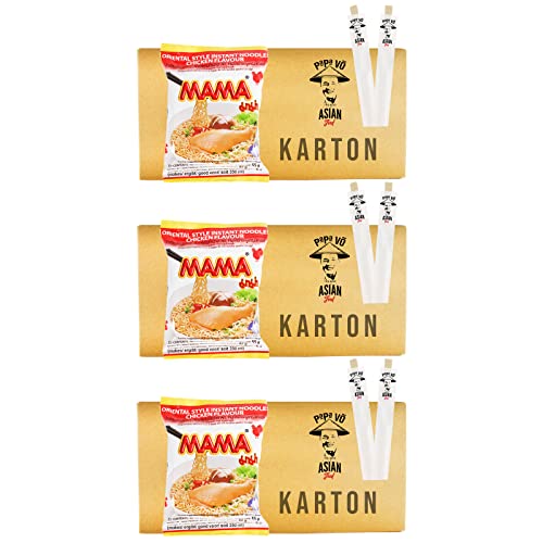 90er Pack (90x55g) Mama Instant Nudelsuppe Huhngeschmack Mi Ga (Papa Vo ®) von Papa Vo
