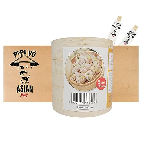 Bambusdämpfer Set Ø13cm + 2 Papa Vo Chopsticks Bambusdämpfer Set Ø13cm + 2 Papa Vo Chopsticks von Papa Vo