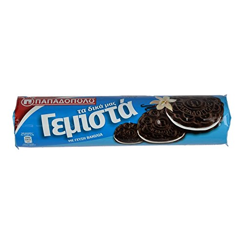 PAPADOPOULOU Griechische leckere Schokoladenkekse gefüllt mit Vanillecreme, 200 g von Papadopoulou