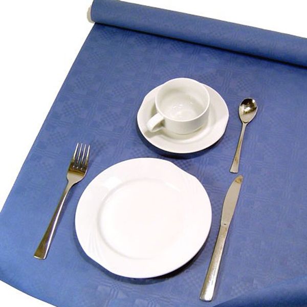 Tischdecke dunkelblau, auf Rolle in tollem Damastdesign, Papier 8x1,2m von Papstar