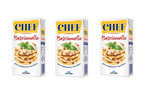 3x Parmalat Chef Besciamella Klassisches Bechamel Sauce zum Kochen 500ml natürliche Zutaten bereit zum Kochen von Parmalat