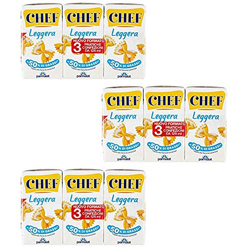 3x Parmalat Panna chef Leggera Sahne Kochcreme creme light Licht 3x 125 ml von Parmalat