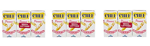 Parmalat Chef Panna Senza Lattosio Laktosefreie Kochcreme Glutenfrei ( 9 x 125ml ) Sauce zum Kochen von Parmalat