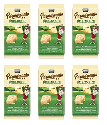 6x Parmareggio Cremosini 6 Formaggini al Parmigiano Reggiano mit Parmesan streichfähiger Käse reich Kalzium 125g von Parmareggio