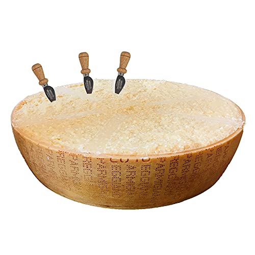 Parmigiano Reggiano g.U. vom Hügel "SALICETO" Halber Käse, 3 Messer 24 Monate, 18 Kg von Parmigiano Reggiano PDO