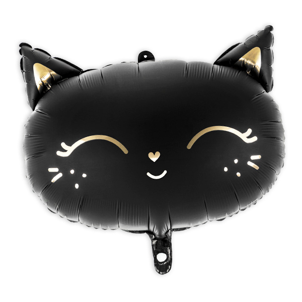 Folienballon Schwarze Katze, 48cm x 36cm von Partydeco