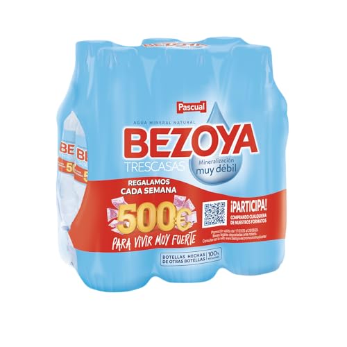 Bezoya Aqua Mineral Natürlich, Packung mit 6 x 50 cl von Pascual