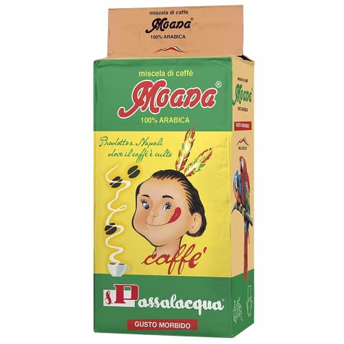 KAFFEE PASSALACQUA MOANA - GUSTO MORBIDO - 100% ARABICA - PAKET 250g GEMAHLENER von Passalacqua