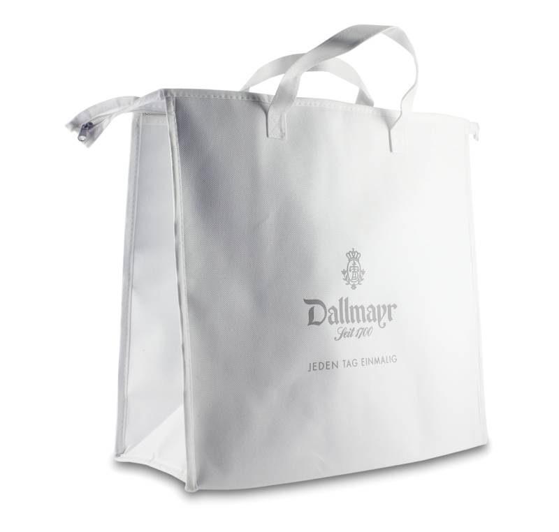 Kühltasche weiß mit Logo von Alois Dallmayr KG