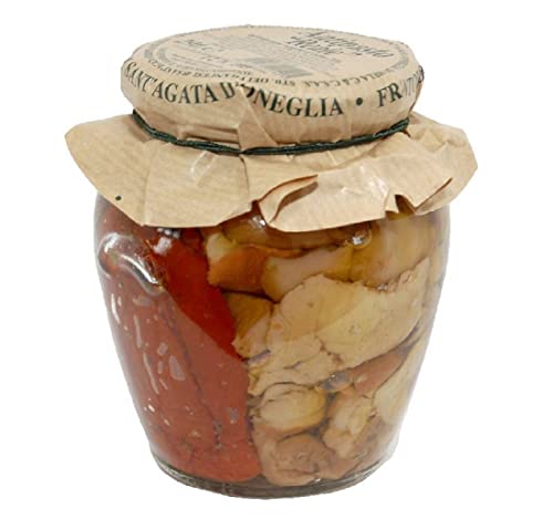 Antipasto Reale Giardiniera - Italienischer Gemüsemix in Olivenöl Extra mit Taggiasca Oliven, Steinpilzen, Artischocken, getrockneten Tomaten 290gr von Passione Italia