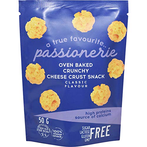 Passionerie - Oven Baked Crunchy Cheese Crust Snack Classic Flavour 50g (8 packs x 50g) von Passionerie