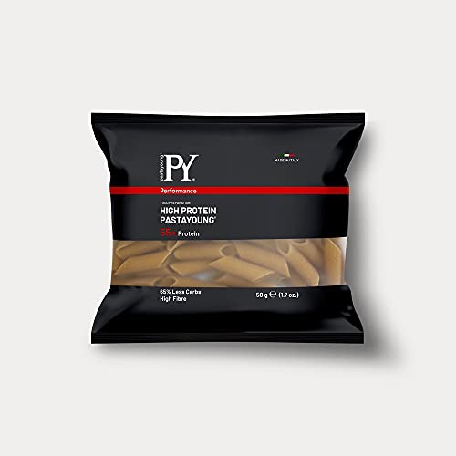 Pasta Young High Protein 55% Penne Rigate, 50 g Portionsbeutel von PY PASTA YOUNG Design