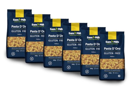 Pasta d´oro – Glutenfreie Nudeln (Fusilli) aus Maismehl 12er Pack (12 x 500 g) von Sam Mills