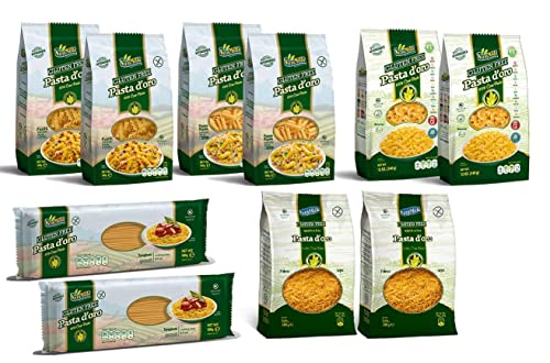 Pasta d'oro Kennenlernpaket - 10 x 500 g glutenfreie Nudeln aus Maismehl von Sam Mills