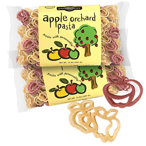 Pastabilities Apple Orchard Pasta, lustige geformte Nudeln für Kinder, gentechnikfreie natürliche Weizenpasta, 400 ml (2 Stück) von Pastabilities