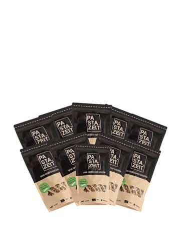 PASTAZEIT Bio Kichererbsen Nudeln - Fusilli Low Carb Nudeln aus Bio Kichererbsenmehl - High Protein Nudeln handgemacht - kalorienarme Protein Pasta - vegan, weizenfrei (10 x 250g) von Pastazeit