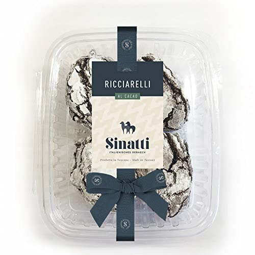 Ricciarelli mit Mandeln und Kakao, Süßmandelgebäck (140 g) Ricciarelli mit Mandeln und Kakao, Süßmandelgebäck (140 g) von Pasticcerie Sinatti