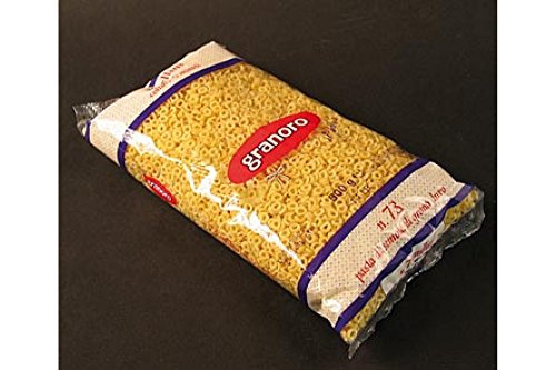 Granoro Anellini, kleine runde Suppennudel, No.73, 12 kg, 24 x 500g Granoro Anellini, kleine runde Suppennudel, No.73, 12 kg, 24 x 500g von Pastificio Attilio Mastromauro Granoro srl