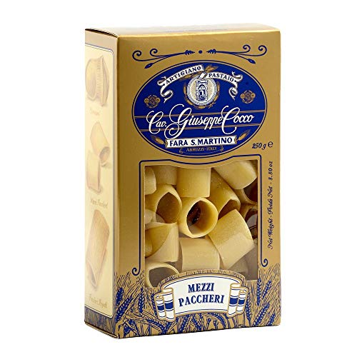 Pasta Cocco - Mezzi Paccheri - n°103 - 250 Gramm - Cavalier Giuseppe Cocco - Hersteller von italienischen Nudeln von Giusepe Cocco