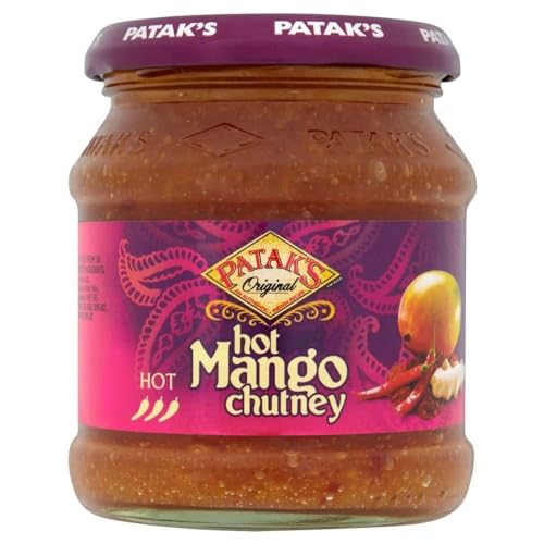 Patak Hot Mango Chutney (340g) - Packung mit 2 von Patak's