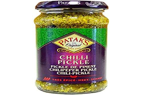 Pataks- Chilli Pickle 283 Gramm Paste Soße Scharf von Patak's