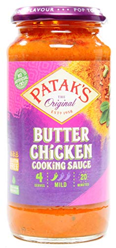 Pataks Indian Sauces and Pastes (Butter Chicken Sauce, 2 x 450 g) von Patak's
