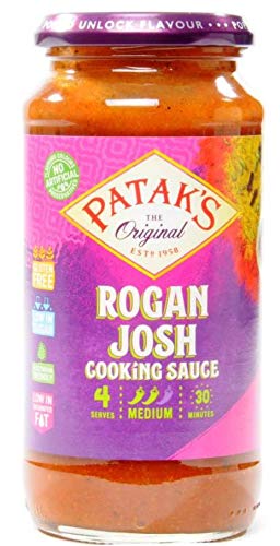 Pataks Indische Saucen und Pasten (Rogan Josh Curry Sauce 2 x 450g) von Patak's