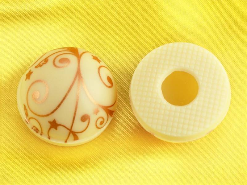 1 Folie Halbkugeln mit Ornamenten Weiß von Cake-Masters Basics