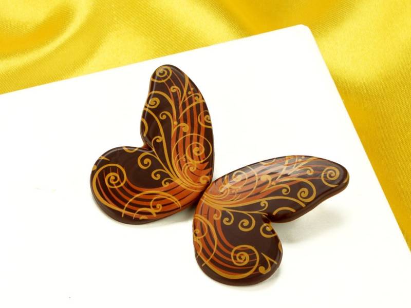 1 Folie Schokoladen-Schmetterlinge Zartbitter von Pati-Versand