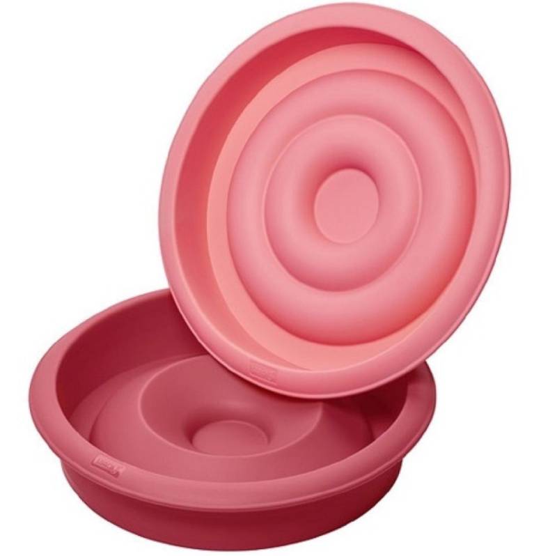 2 Backformen aus Silikon, für Herzfüllung Torte 21 cm von Pati-Versand
