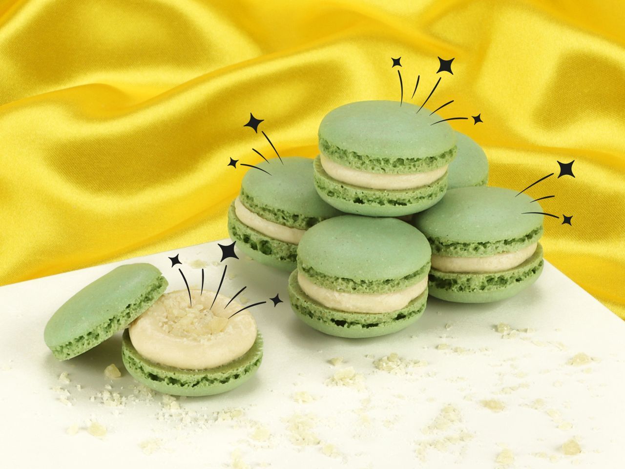 Apfel-Knallbrause-Macarons Apfel-Knallbrause-Macarons von Pati-Versand