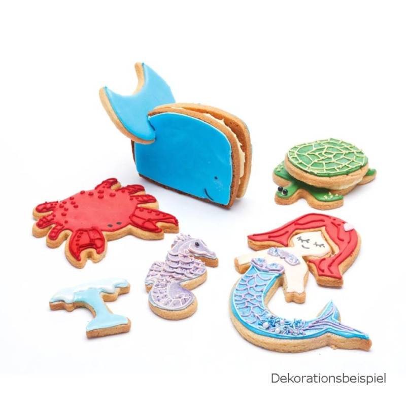 Ausstecher-Set Meerjungfrau und Meerestier 3D von Pati-Versand