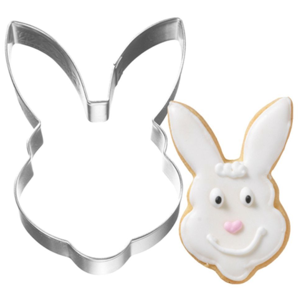 Ausstechform Hasenkopf für Kekse, Edelstahl, 7 cm Ausstechform Hasenkopf für Kekse, Edelstahl, 7 cm von Pati-Versand